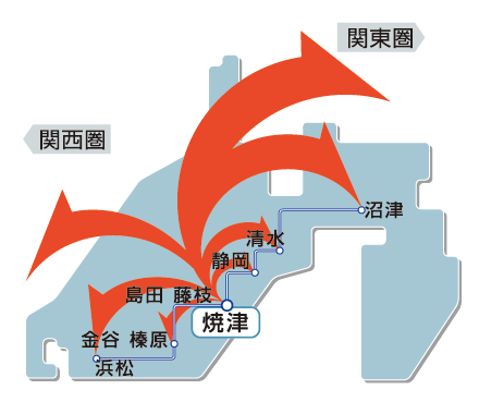 静岡県内ネットワーク図